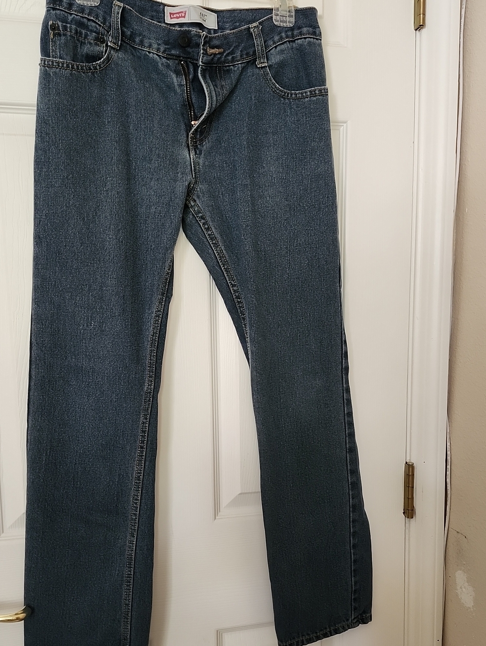 Levi's Dark Blue Straight-Leg Denim Jeans
